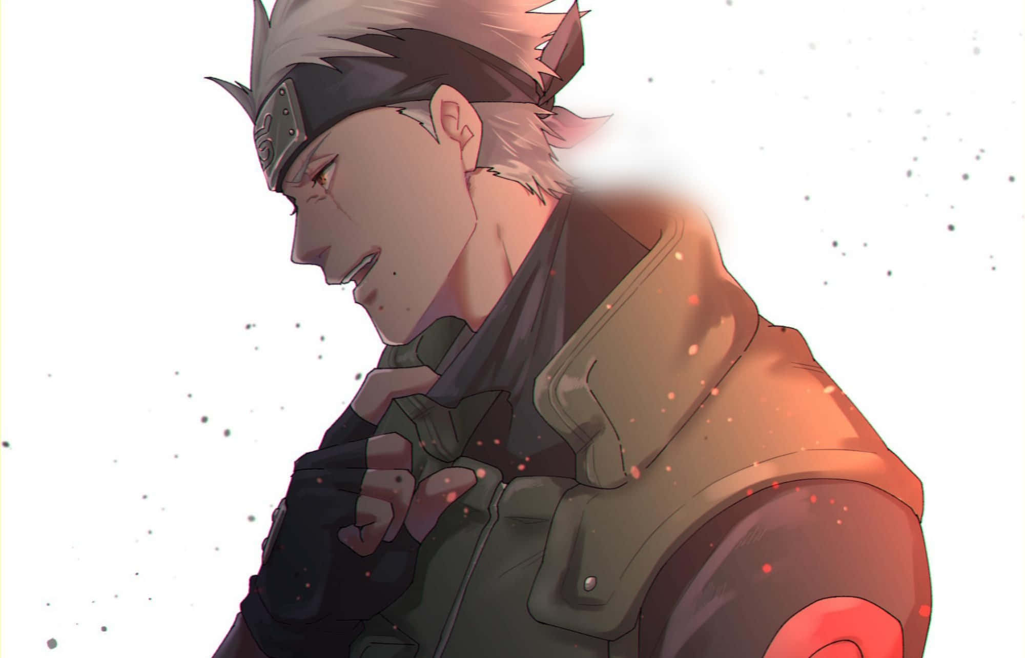 Kakashi Hatake, spiky white hair, headband, Full HD Desktop Wallpaper