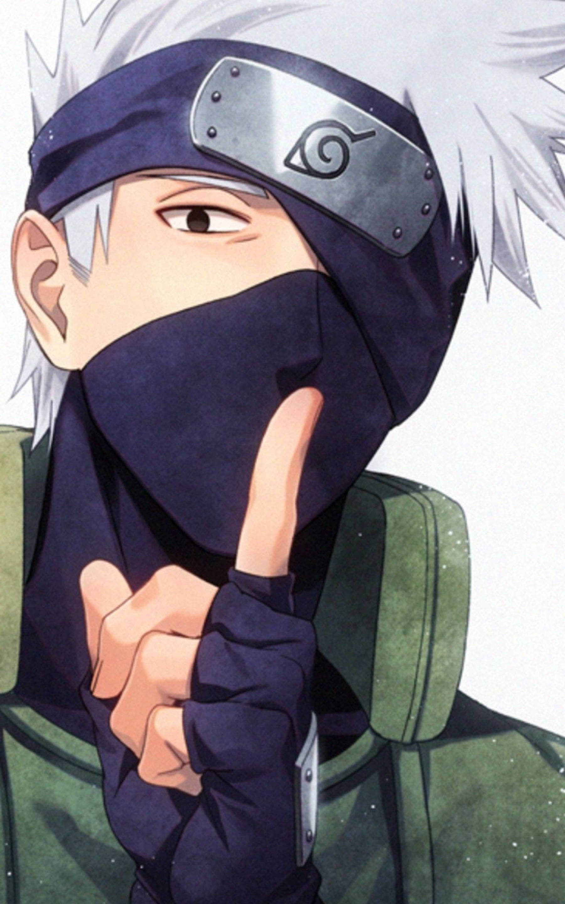 Kakashi Hatake, white hair, mask, 2K Phone Wallpaper