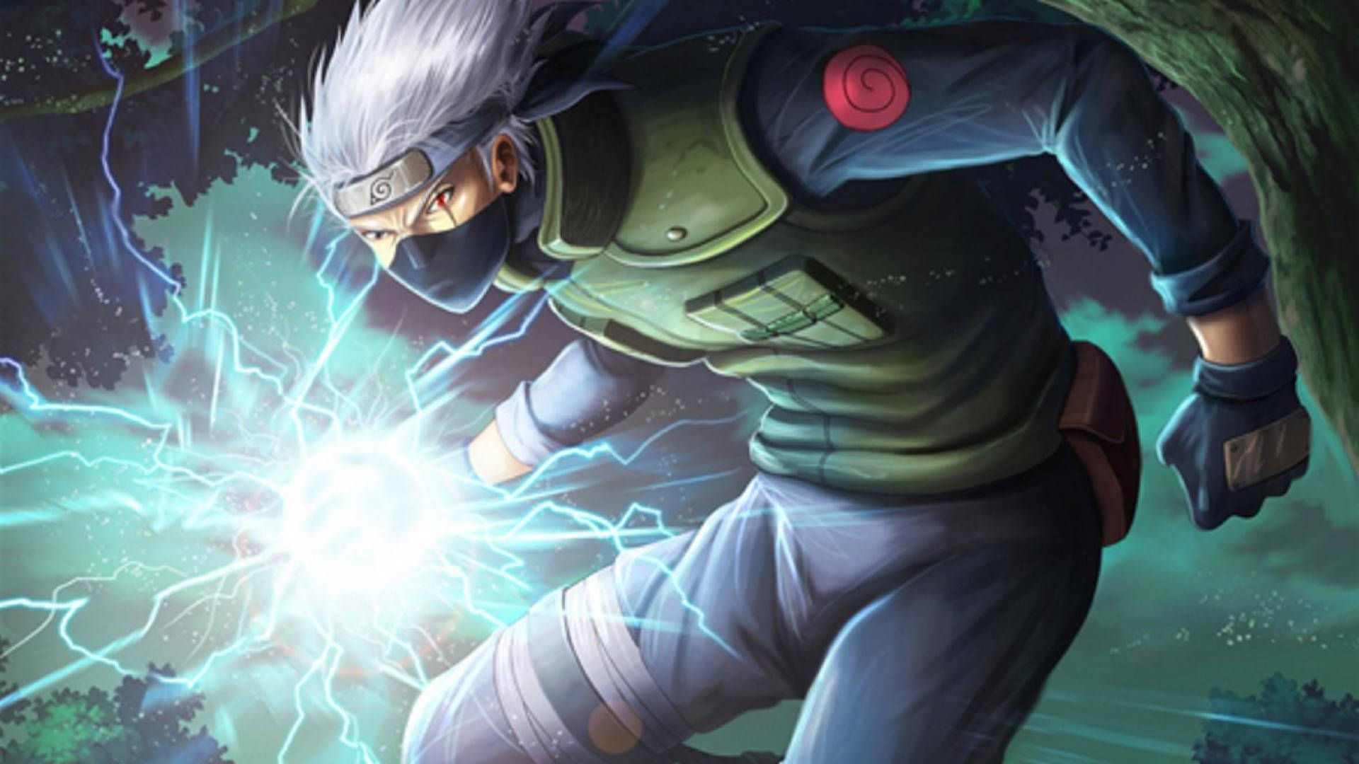 Kakashi Hatake, lightning, 3D, Full HD Desktop Wallpaper