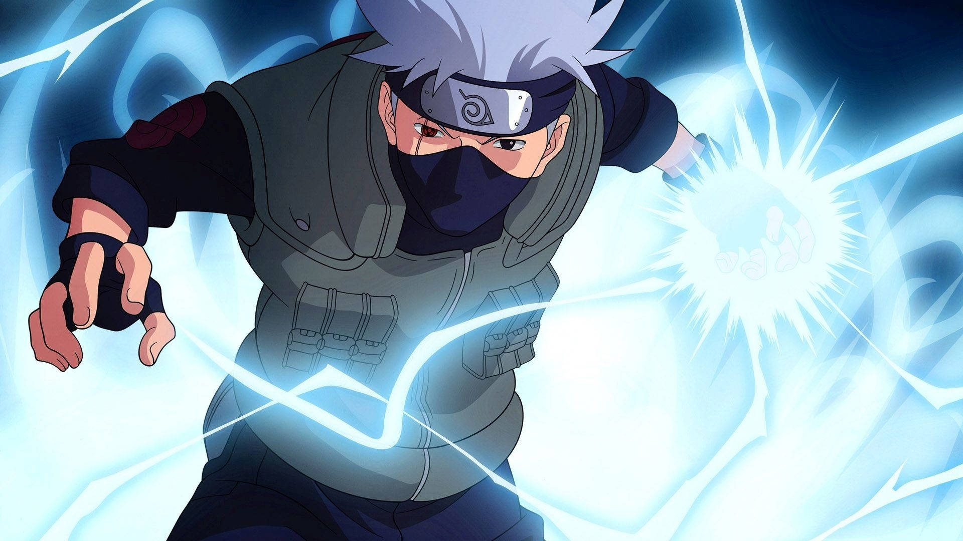 Kakashi Hatake, silver hair, mask, Full HD Desktop Wallpaper