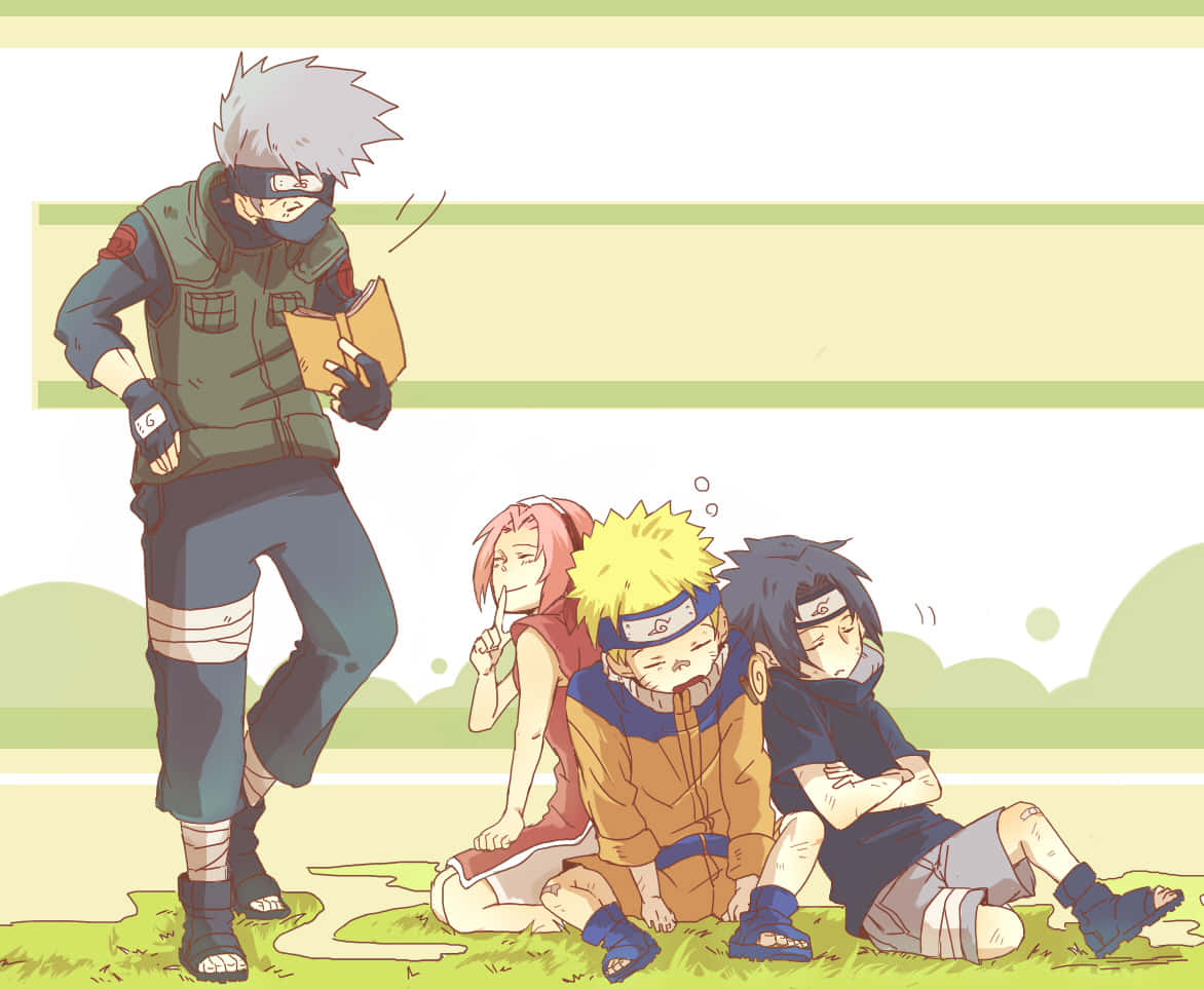 Kakashi, Naruto, Sasuke, SD Desktop Wallpaper
