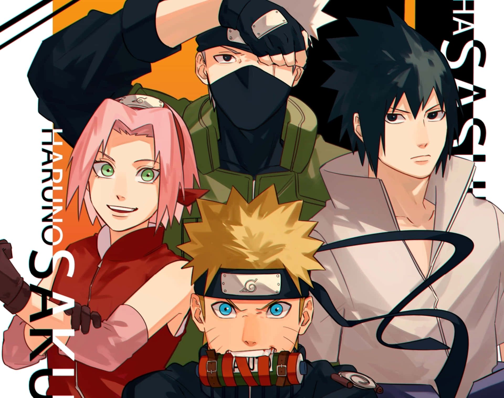 Kakashi, Naruto, Sasuke, Full HD Desktop Wallpaper