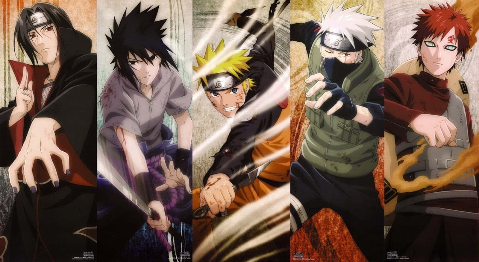 Kakashi, Naruto, Sasuke, HD Desktop Wallpaper