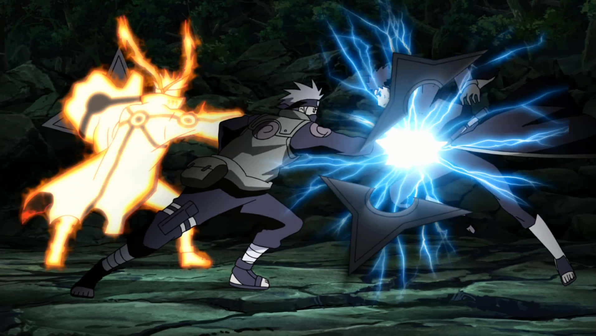 Kakashi, Naruto, Sasuke, HD Desktop Wallpaper