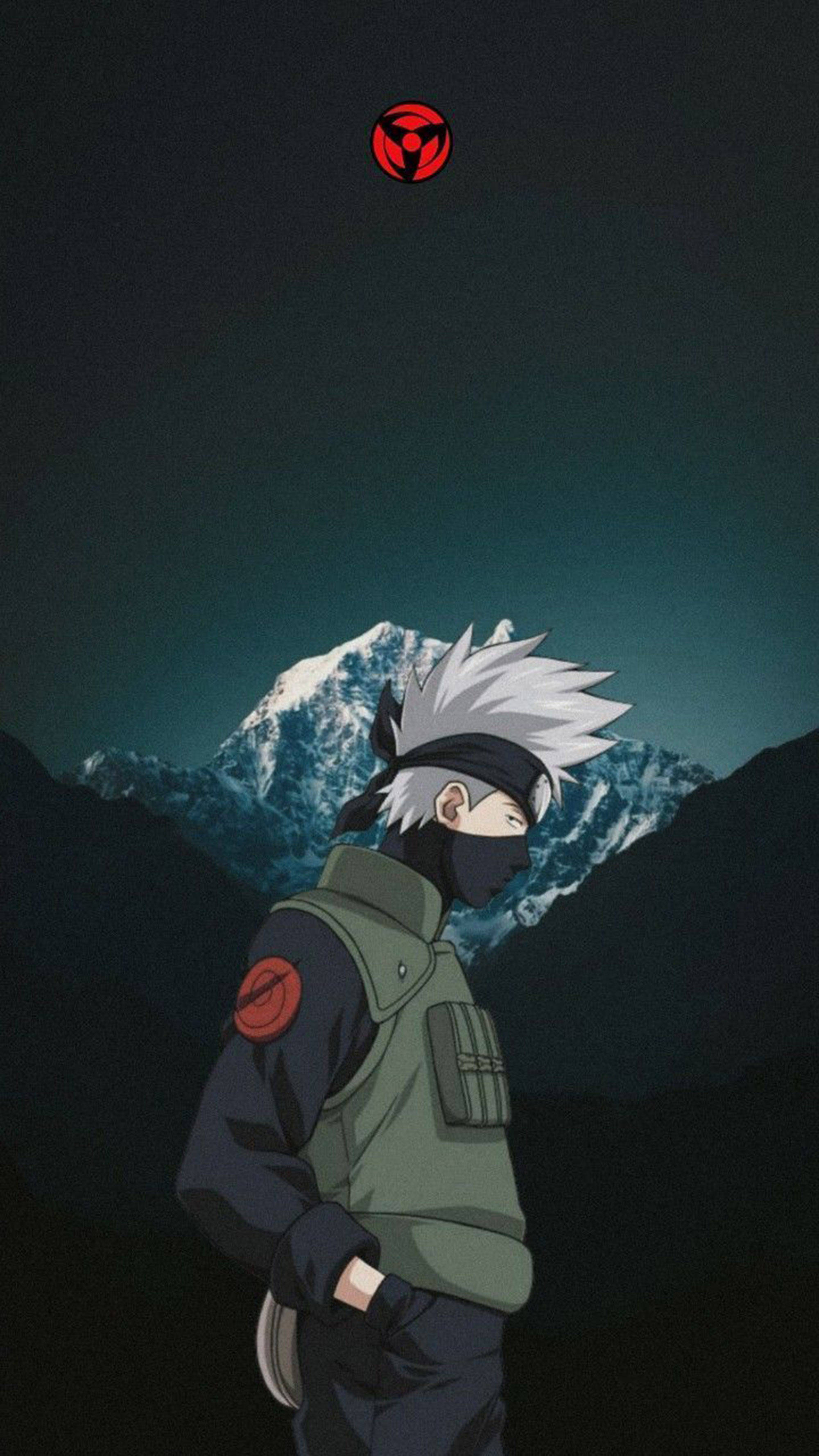 Kakashi Pfp, spiky white hair, masked anime ninja, 2K Phone Wallpaper
