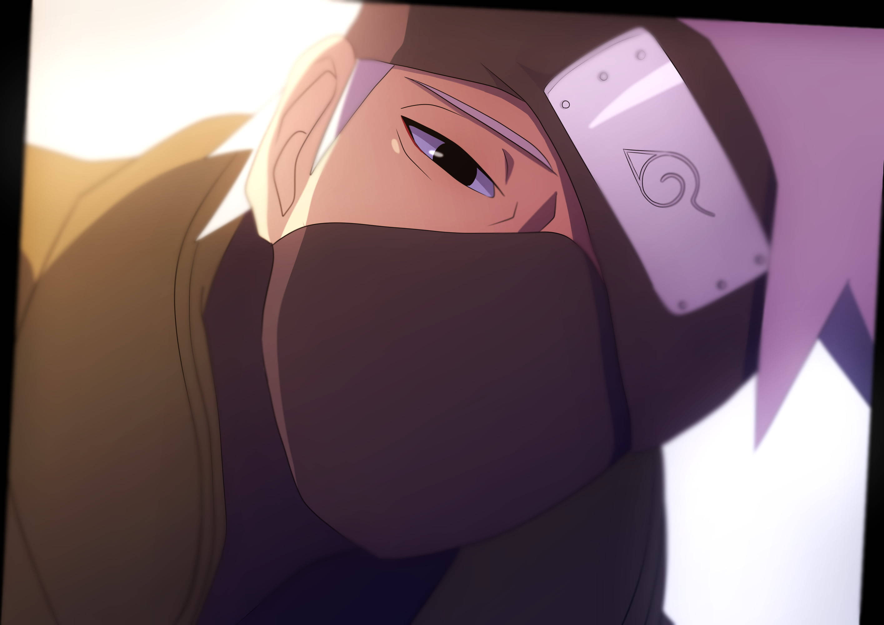 Kakashi, purple hair, headband, 2K Desktop Wallpaper