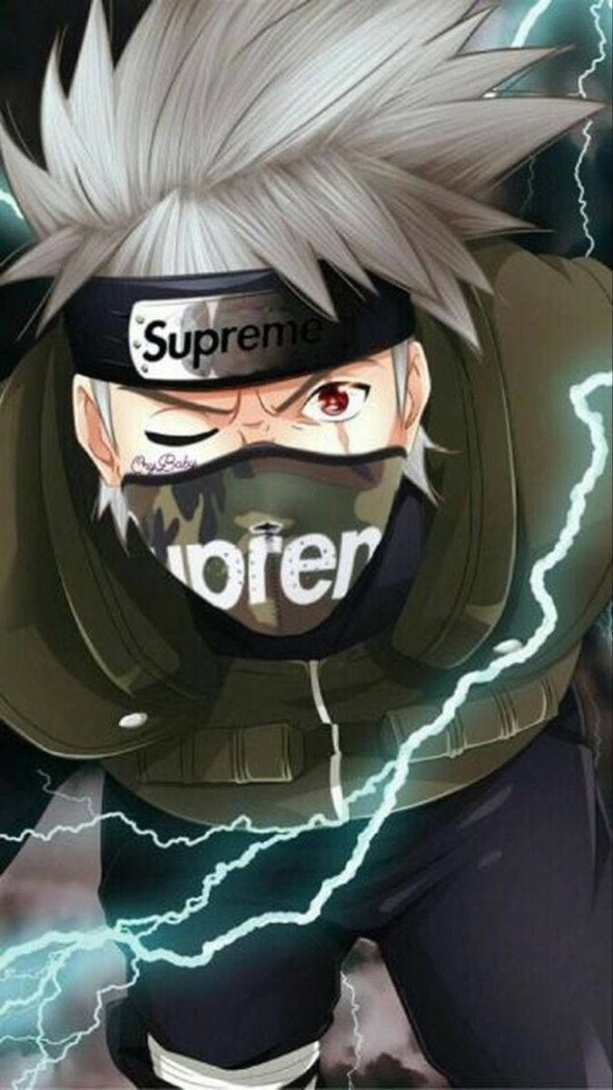 Kakashi, iPhone, green thunder power, SD Phone Wallpaper