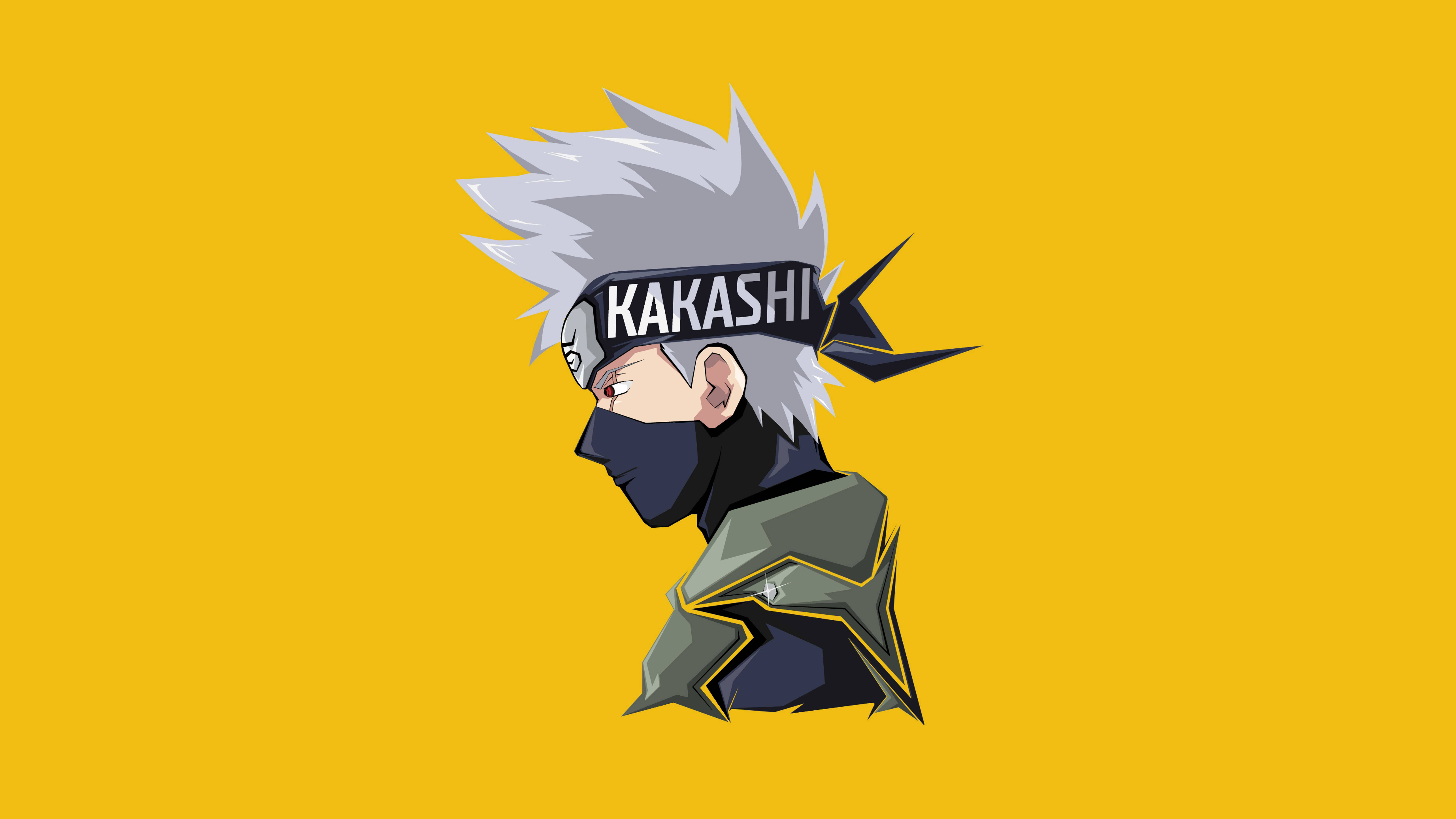 Kakashi, spiky silver hair, headband, 8K Desktop Wallpaper