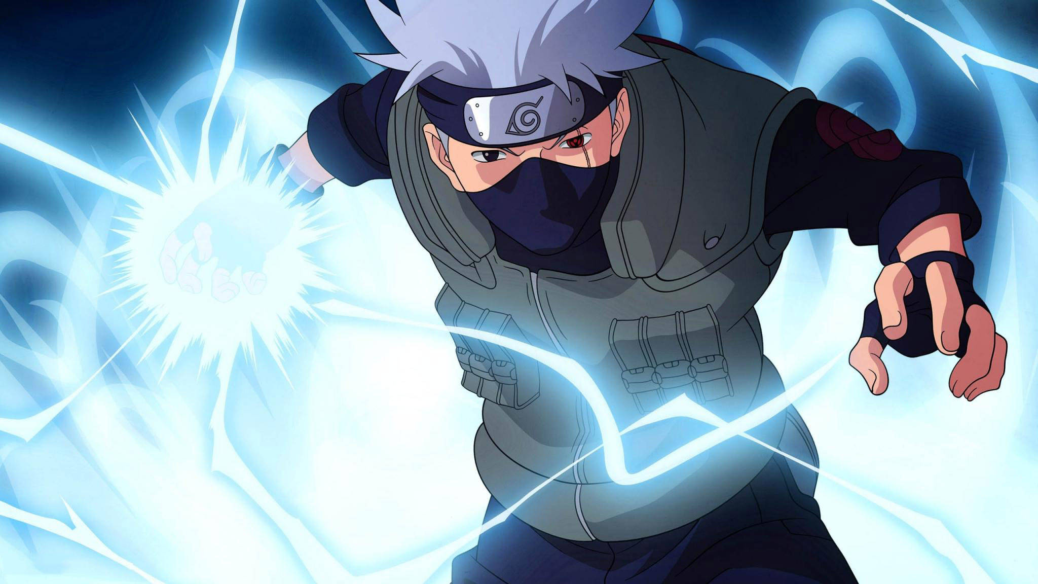 Kakashi Pfp, lightning cutter, silver hair, Full HD Desktop Wallpaper