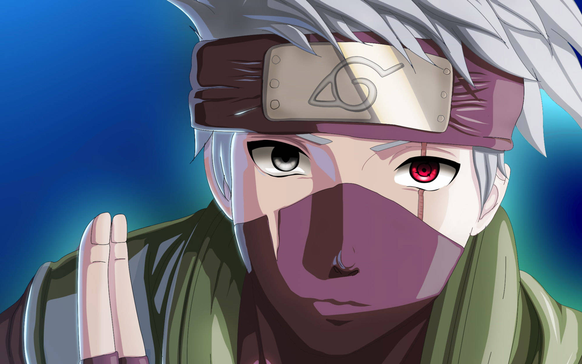 Kakashi Pfp, anime ninja, silver hair, Full HD Desktop Wallpaper