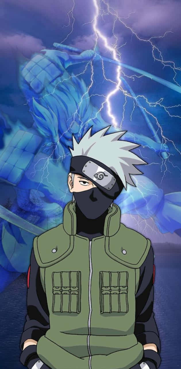 Kakashi, Susanoo, blue lightning-filled chakra beast, HD Phone Wallpaper