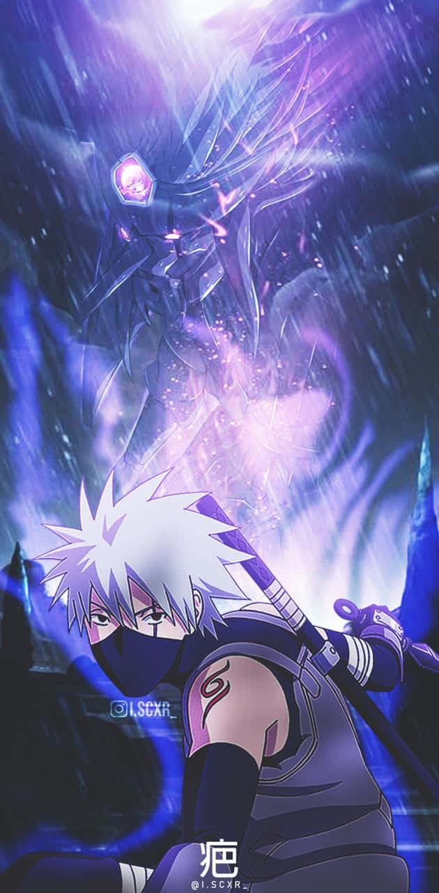 Kakashi, Susanoo, purple chakra entity, HD Phone Wallpaper