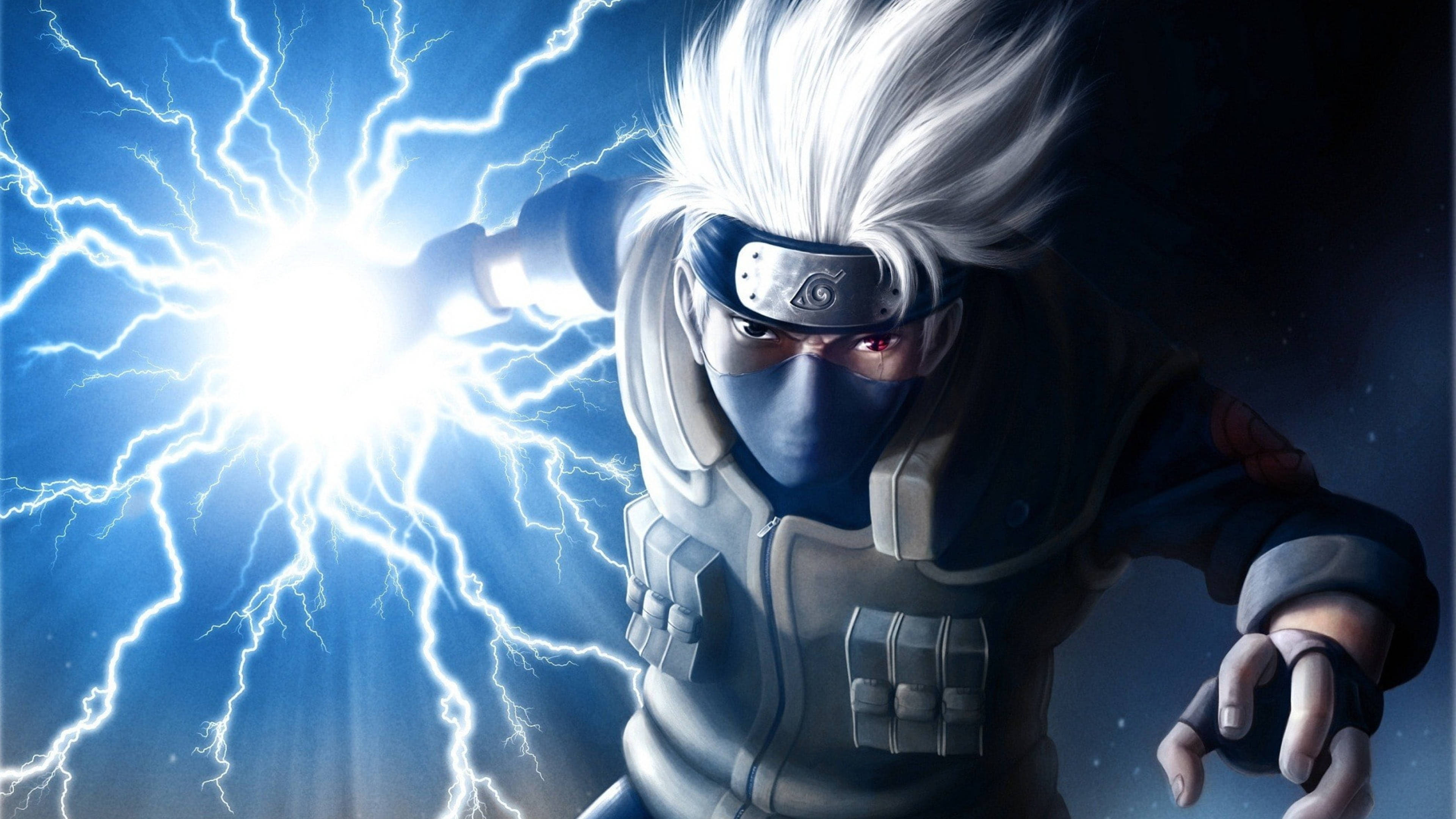 Kakashi, 4K, lightning, 4K Desktop Wallpaper