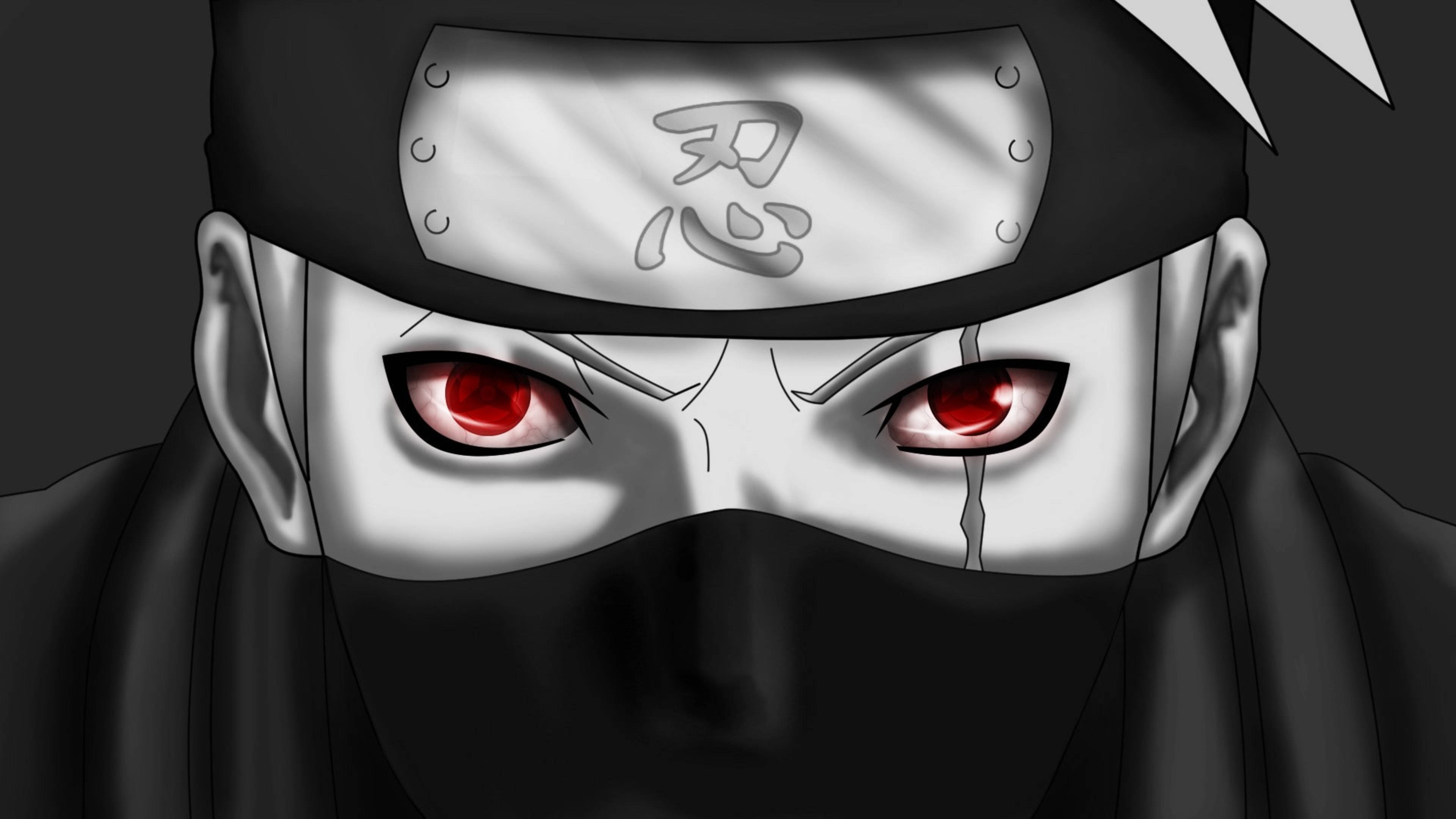 Kakashi, 4K, intense red eyes, 4K Desktop Wallpaper