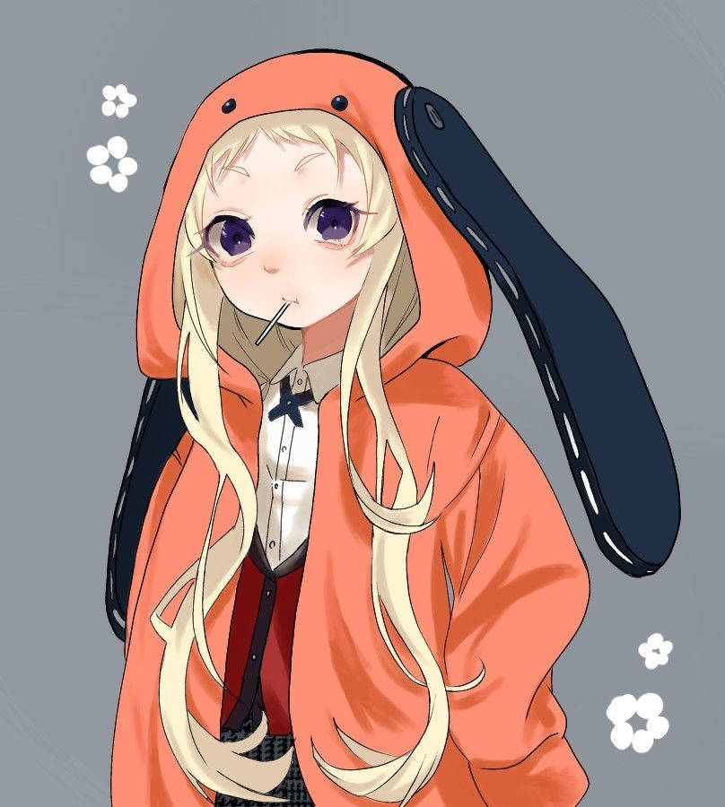 Kakegurui Runa, blonde hair, purple eyes, SD Phone Wallpaper
