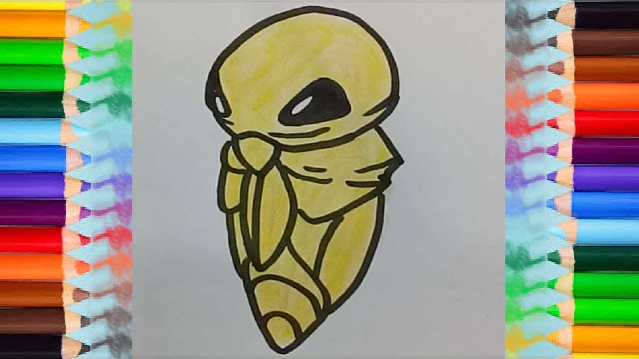 Kakuna, yellow cartoon alien, big eyes, HD Desktop Wallpaper