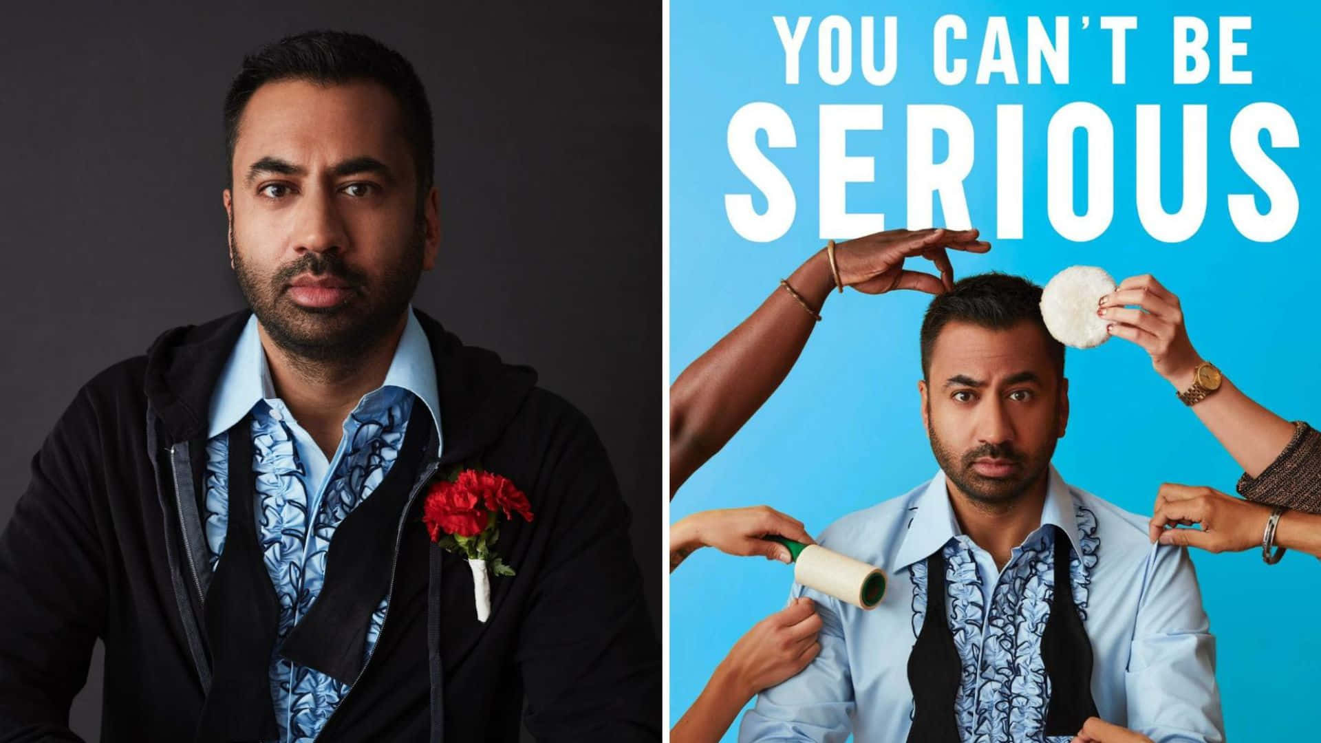 Kal Penn, patterned shirt, black hoodie, Full HD Desktop Wallpaper