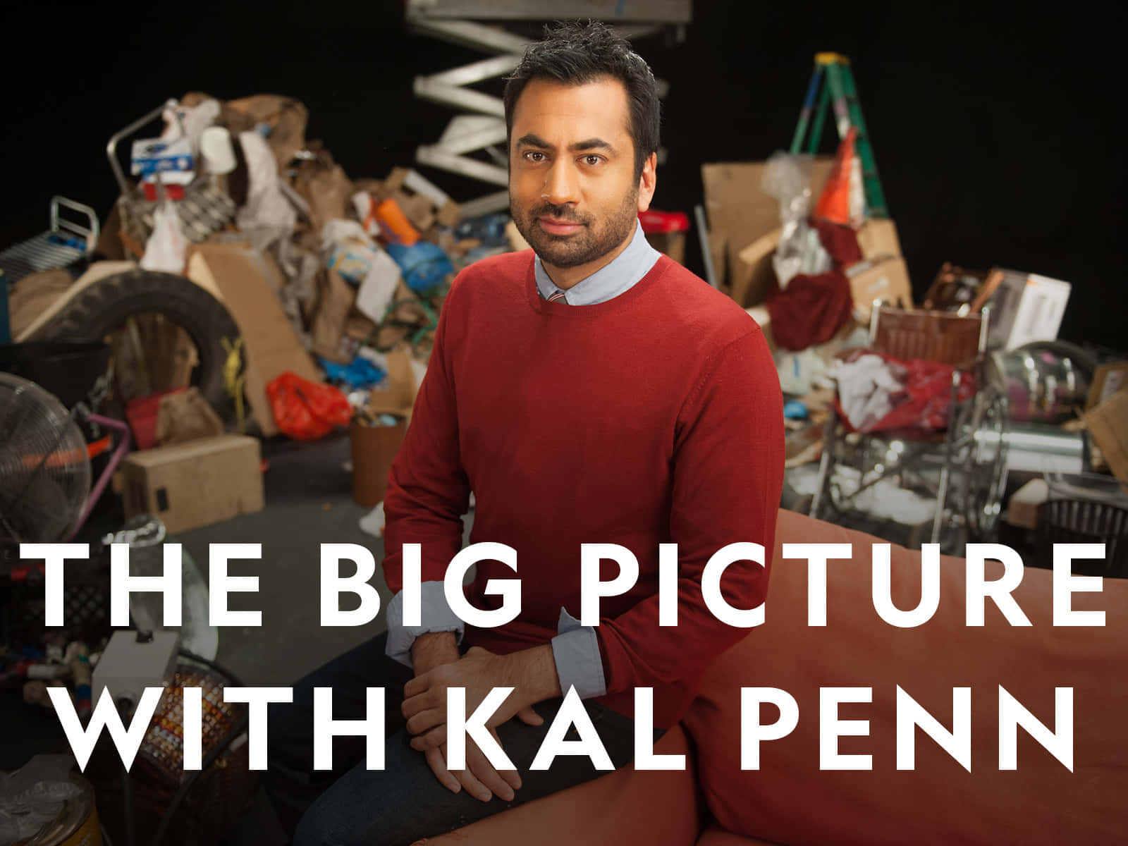 Kal Penn, red sweater, couch, HD Desktop Wallpaper