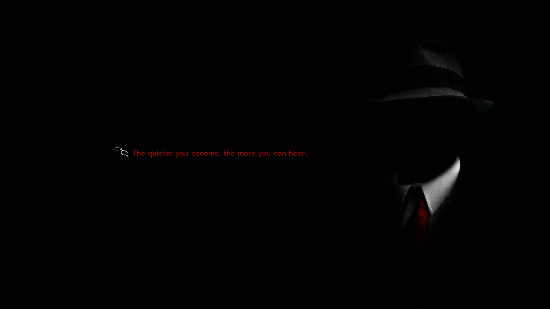 Kali Linux, fedora, red tie, Full HD Desktop Wallpaper