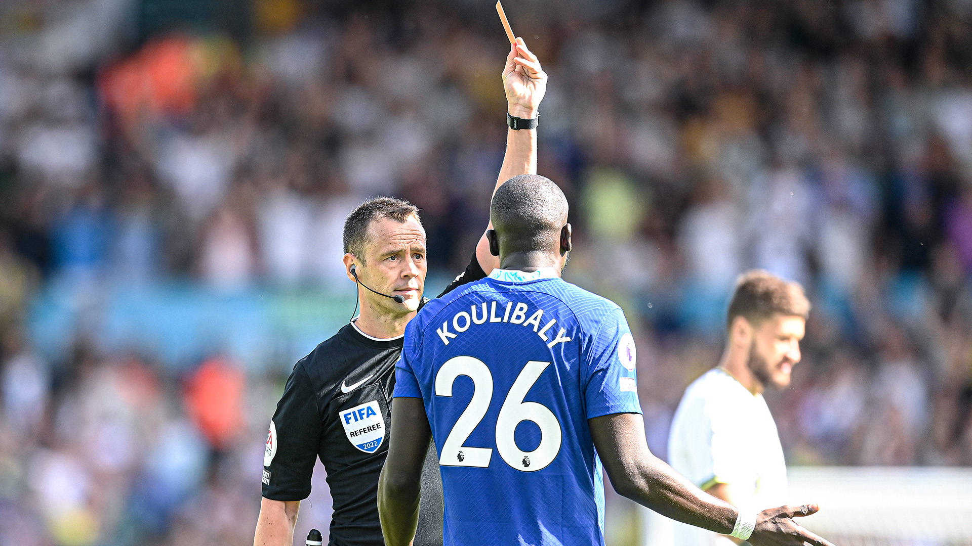 Kalidou Koulibaly, red card, sunny daytime match, Full HD Desktop Wallpaper