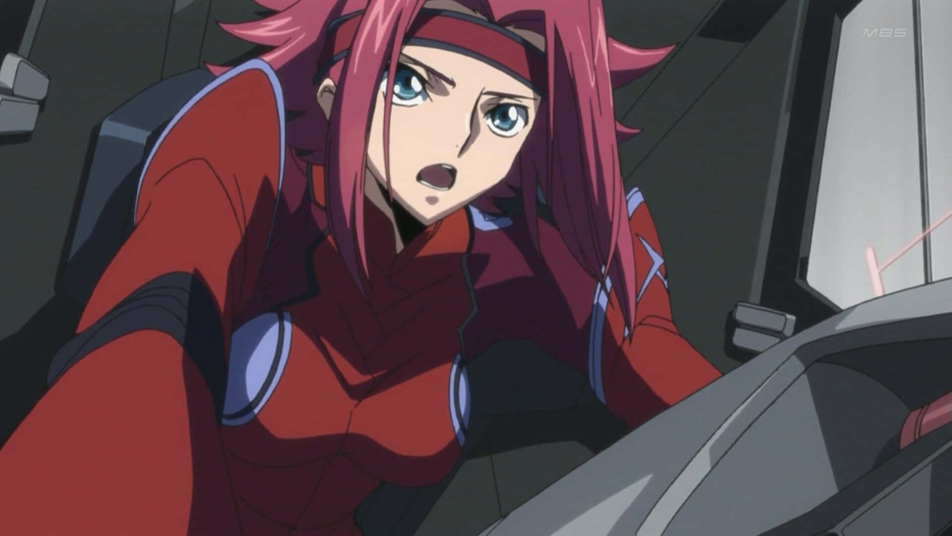 Kallen Stadtfeld, pink-haired anime girl, red suit, Full HD Desktop Wallpaper