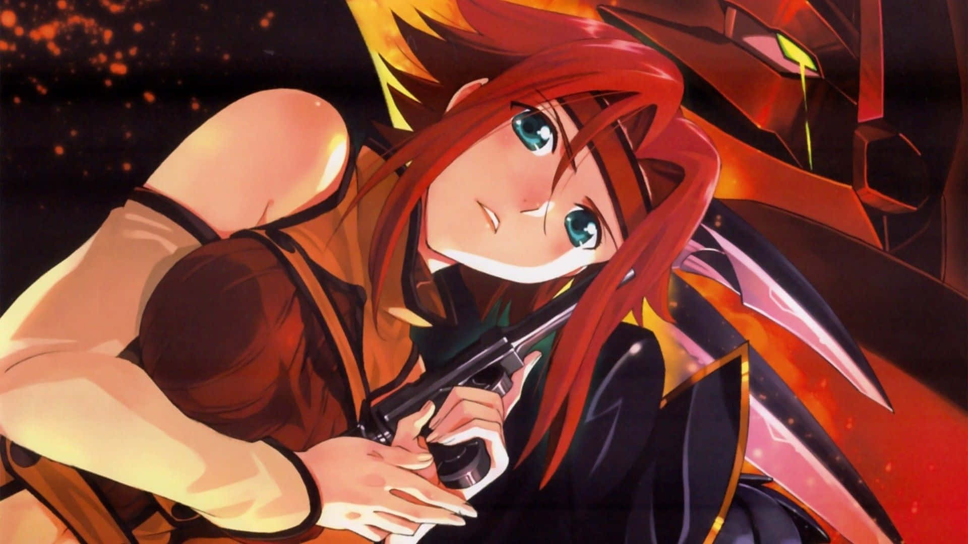 Kallen Stadtfeld, fiery red hair, blue eyes, Full HD Desktop Wallpaper