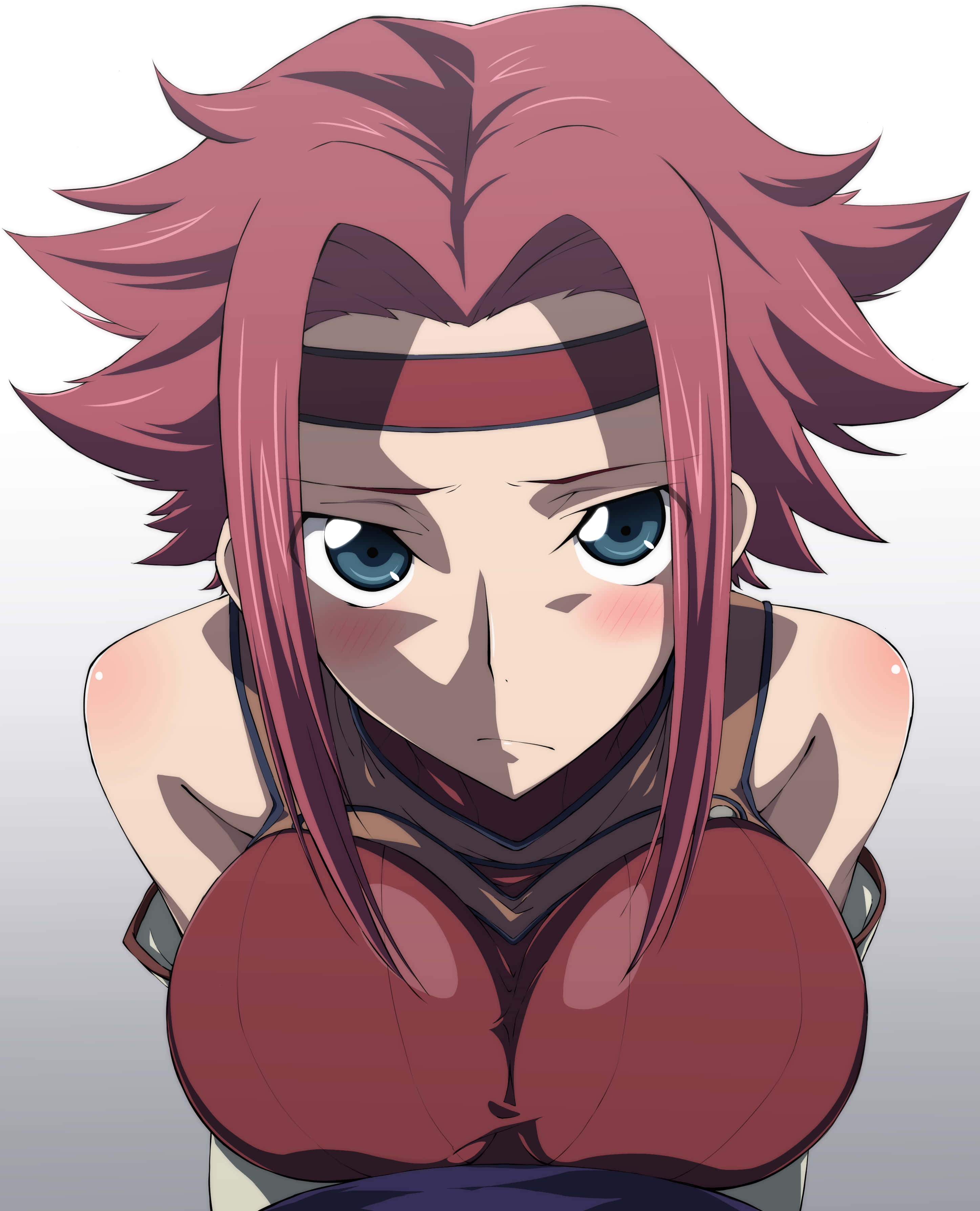 Kallen Stadtfeld, spiky pink hair, blue eyes, 2K Phone Wallpaper