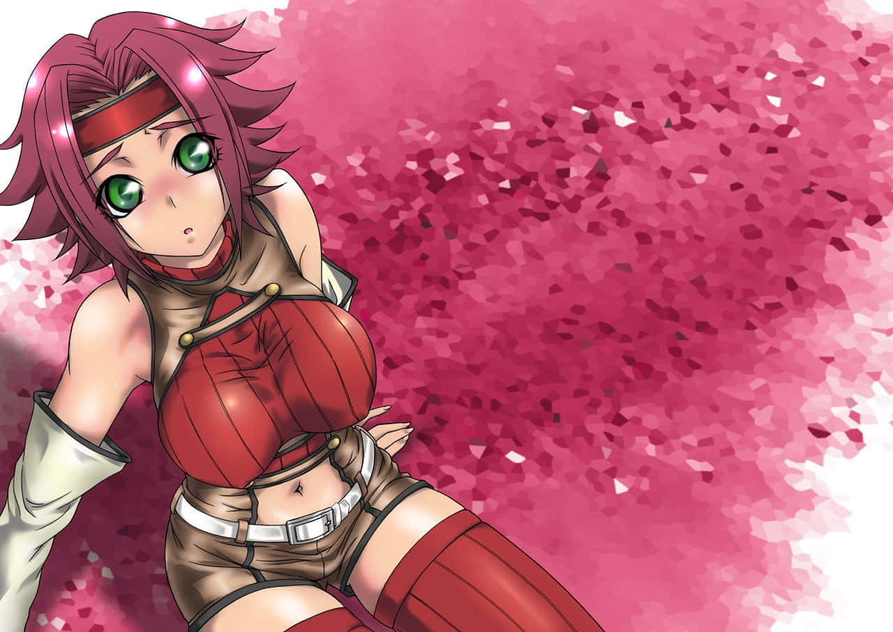 Kallen Stadtfeld, pink hair, green eyes, HD Desktop Wallpaper