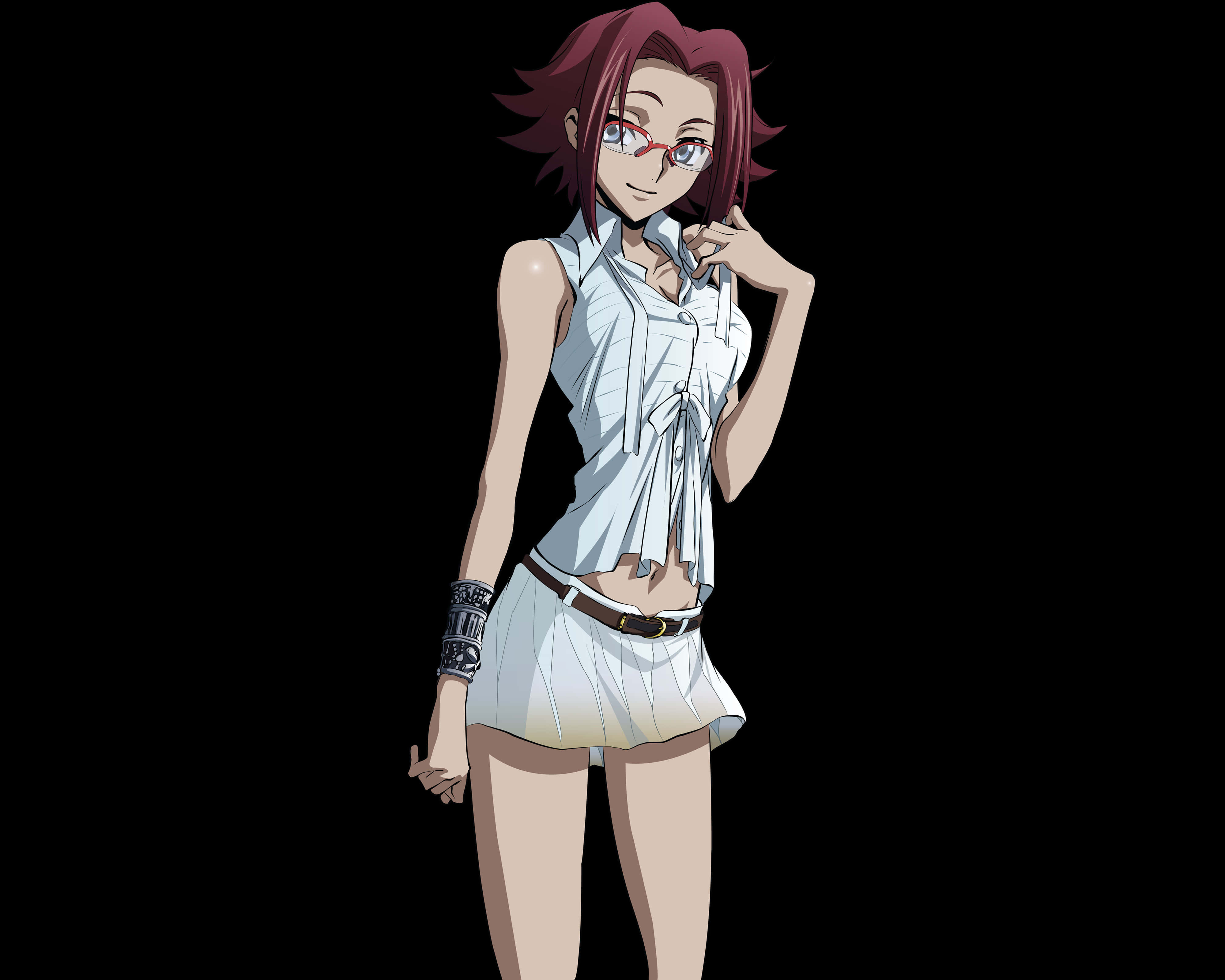 Kallen Stadtfeld, red hair, glasses, 4K Desktop Wallpaper