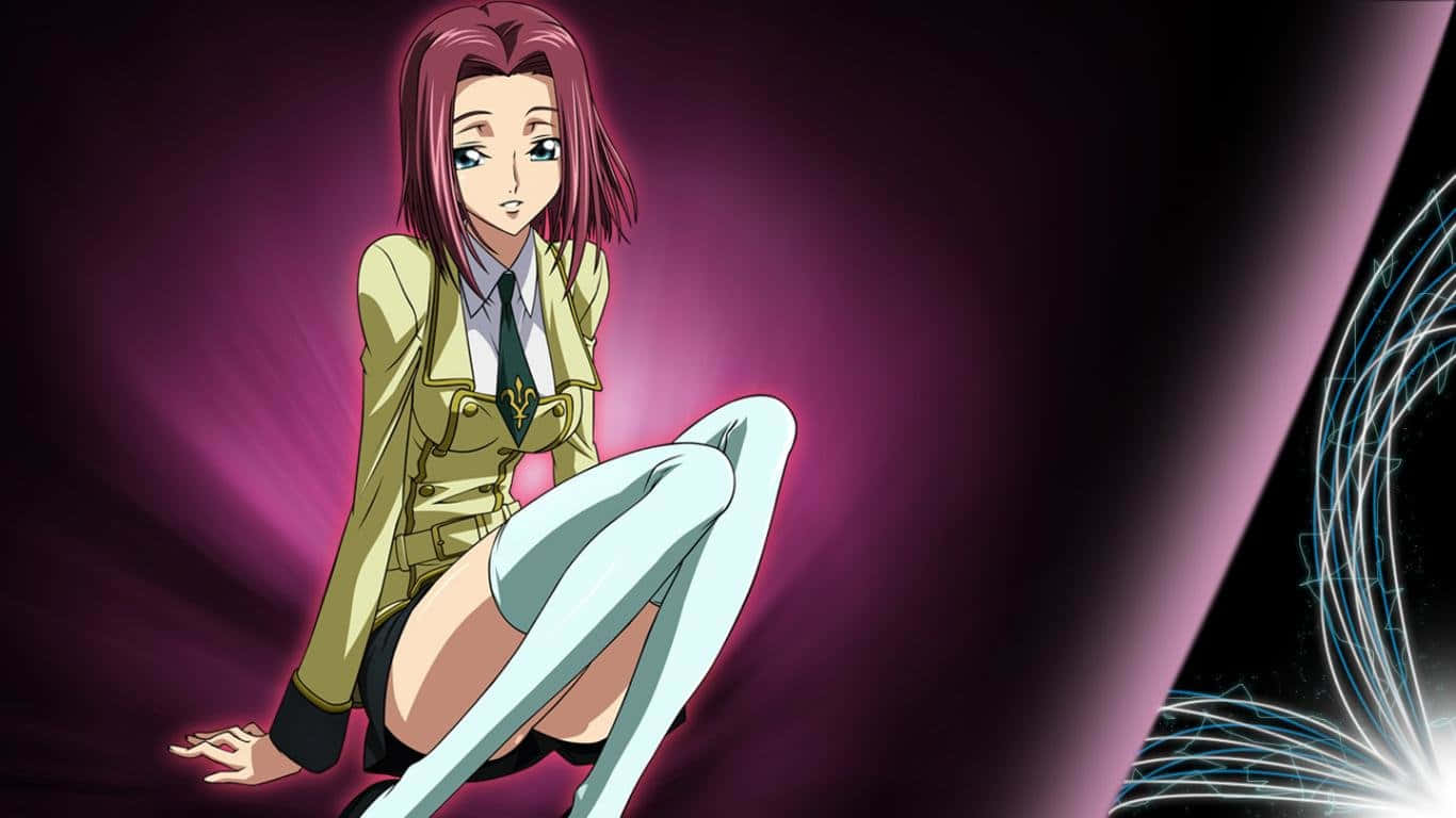Kallen Stadtfeld, pink-haired anime girl, beige jacket, HD Desktop Wallpaper