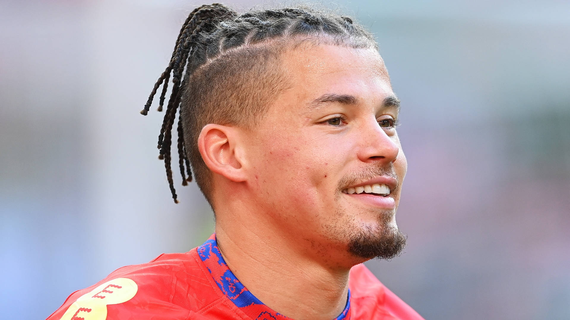 Kalvin Phillips, short beard, red jersey, Full HD Desktop Wallpaper