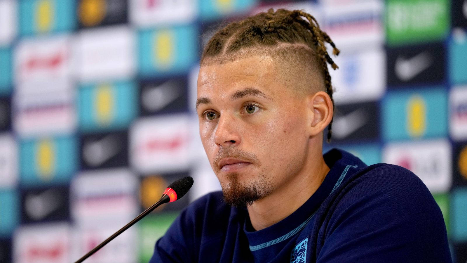 Kalvin Phillips, press conference, microphone, HD Desktop Wallpaper