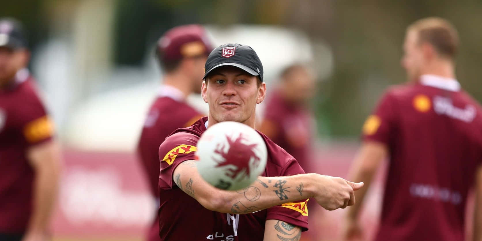 Kalyn Ponga, maroon jersey, rugby league player, HD Desktop Wallpaper
