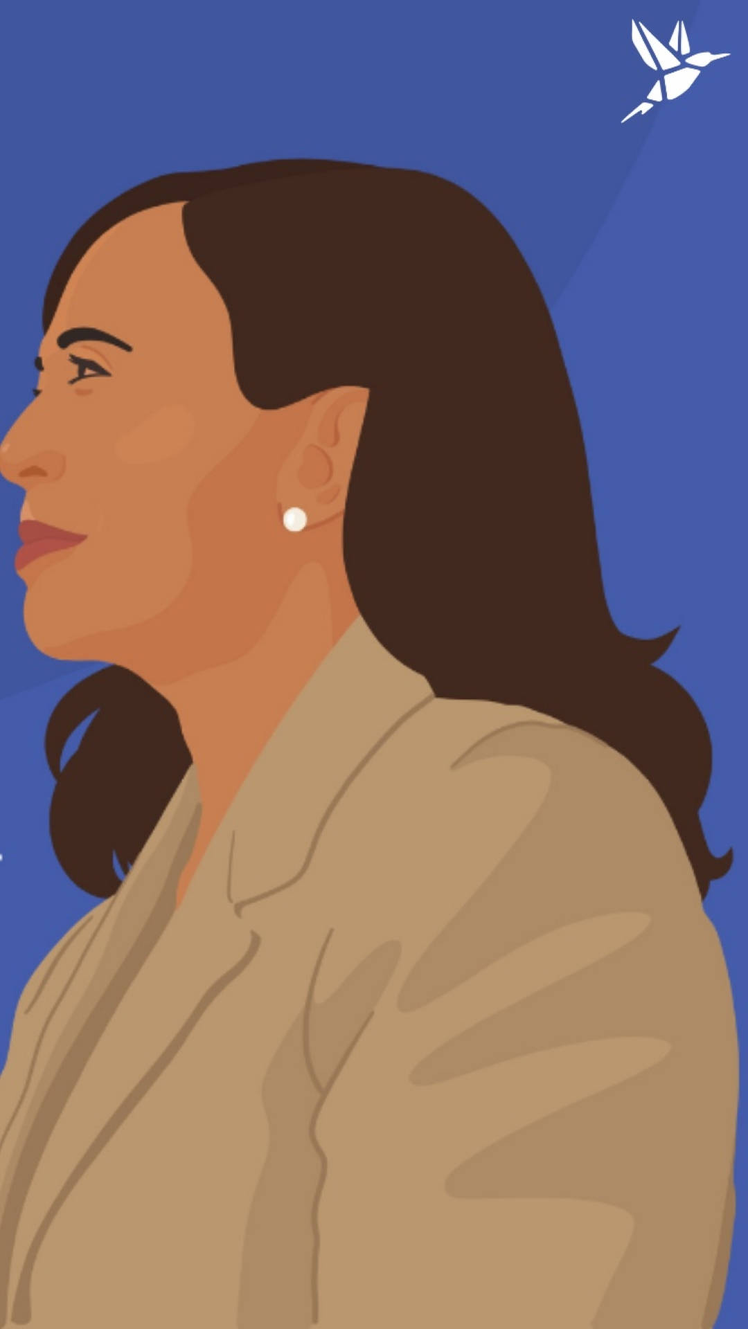 Kamala Harris, caricature, profile, Full HD Phone Wallpaper