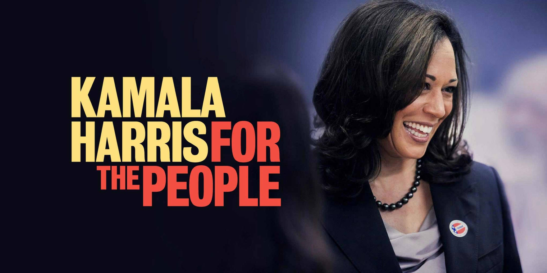 U.S. V.P. Kamala Harris, yellow, red, Full HD Desktop Wallpaper