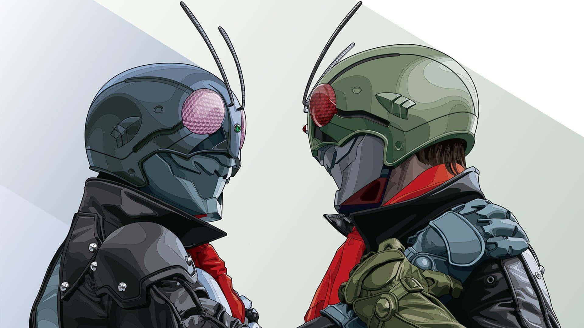 Kamen Rider, armored anime heroes, helmets, Full HD Desktop Wallpaper