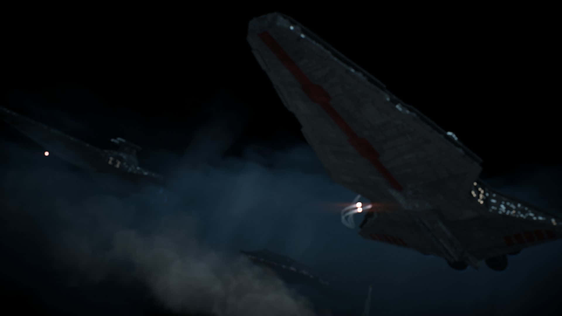 Kamino, starfighters, smoke, Full HD Desktop Wallpaper