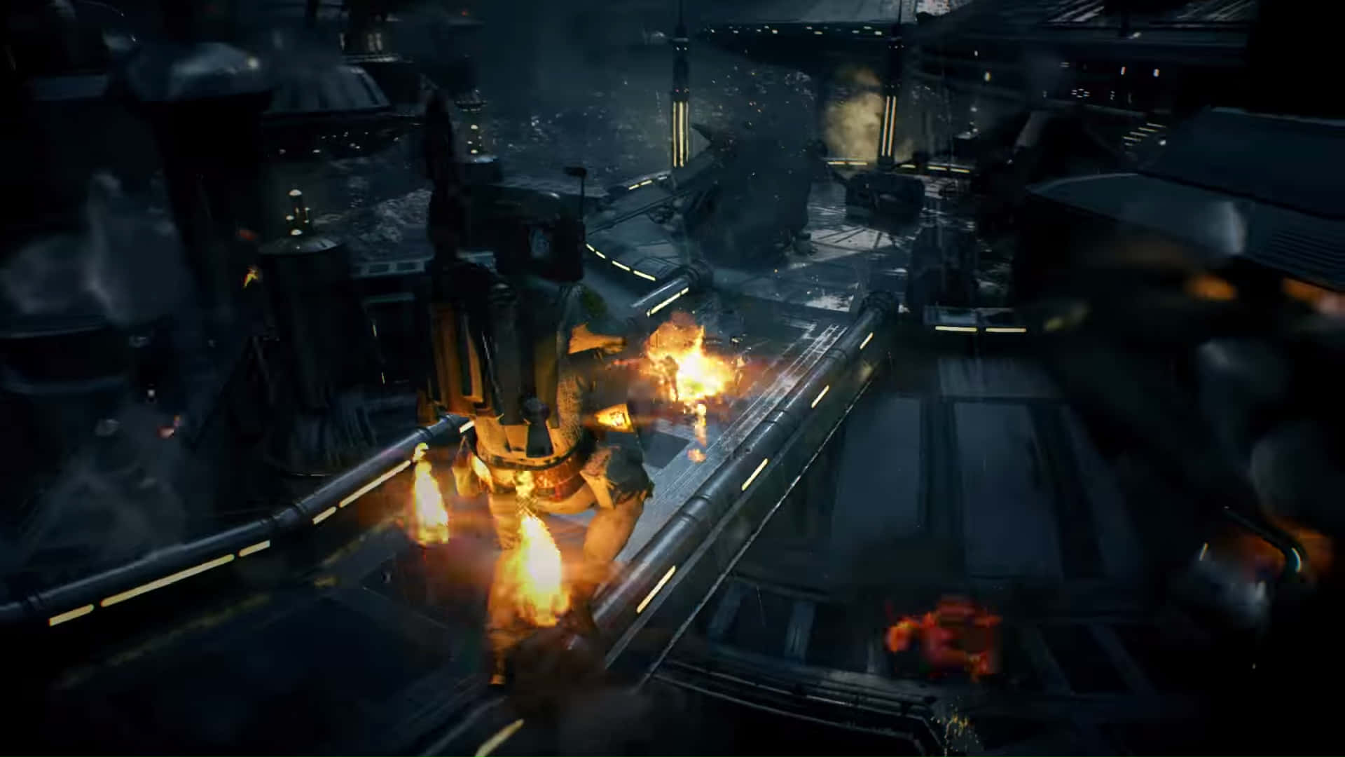 Kamino, Stormy Night, futuristic industrial scene, Full HD Desktop Wallpaper