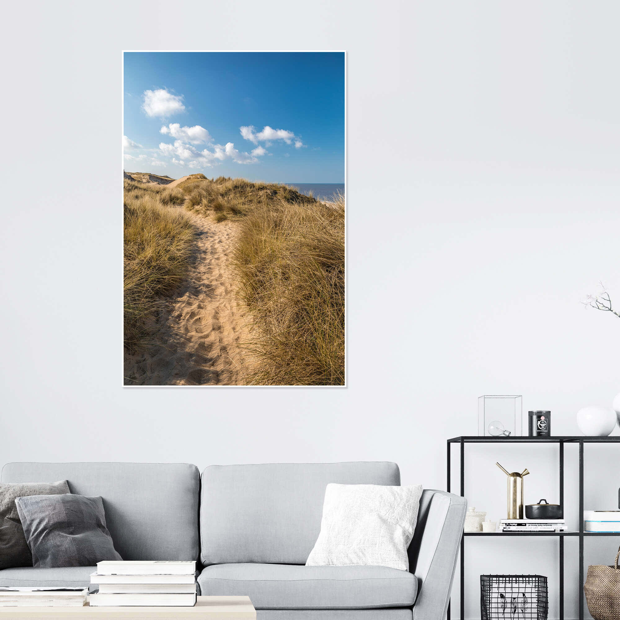 Kampen, coastal dune pathway, golden dunes, Full HD Desktop Wallpaper