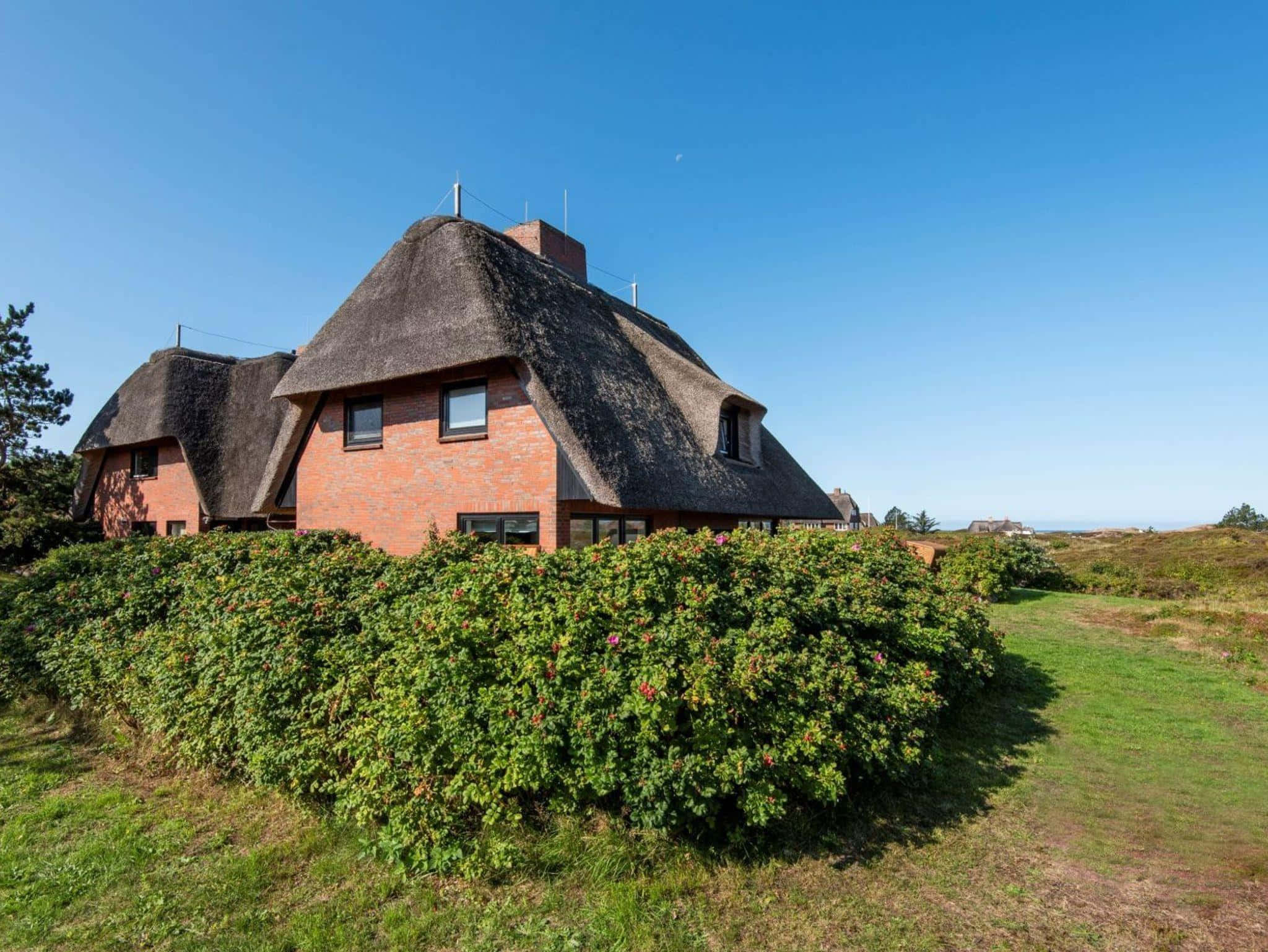 Kampen, thatched roof, red brick house, Full HD Desktop Wallpaper