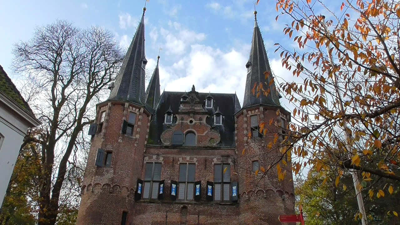 Kampen, historical building, autumn, HD Desktop Wallpaper