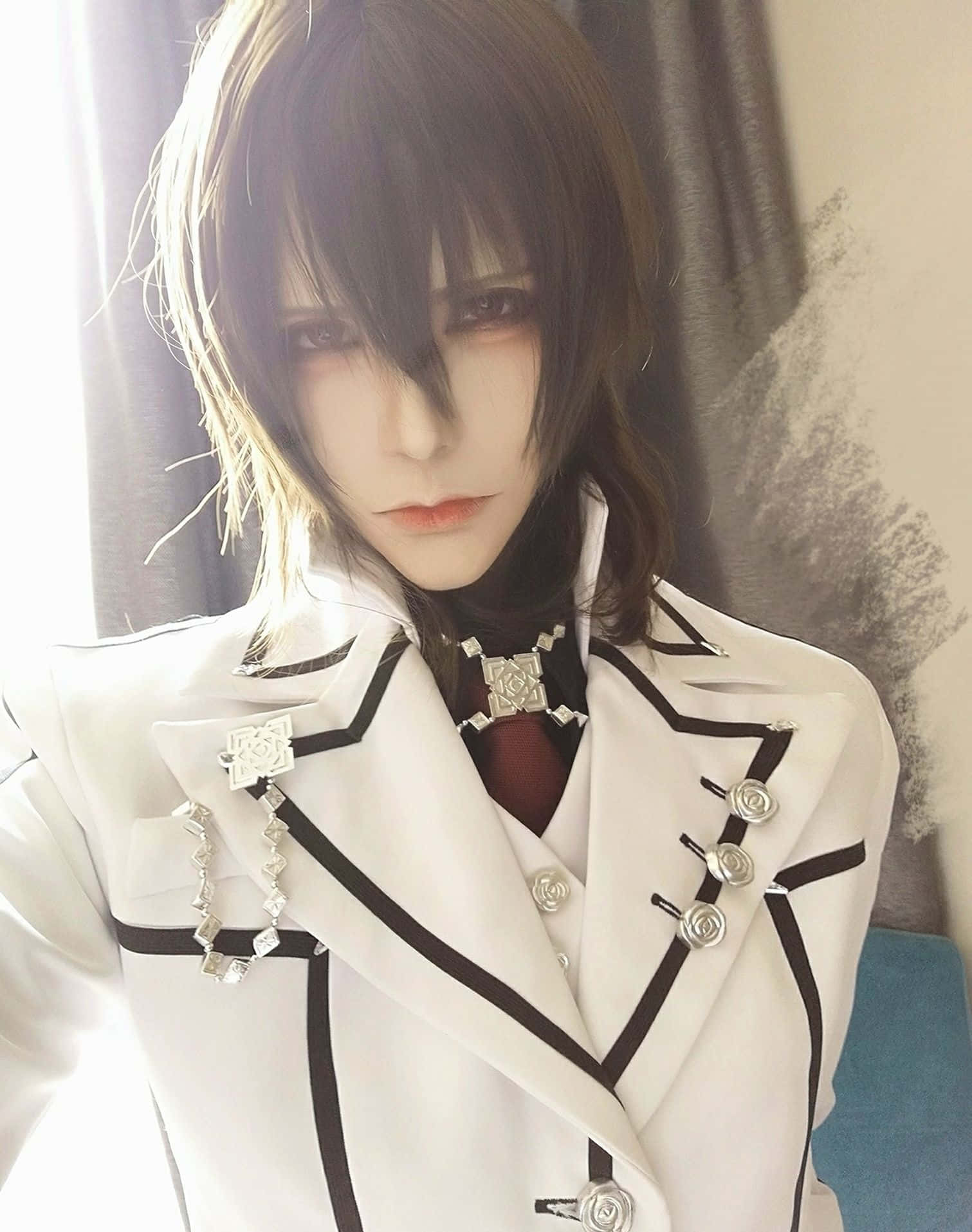 Kaname Kuran, white and black detailed cosplay jacket, silver buttons, HD Phone Wallpaper