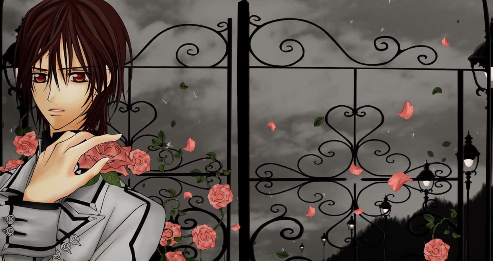 Kaname Kuran, pureblood vampire prince, red eyes, HD Desktop Wallpaper