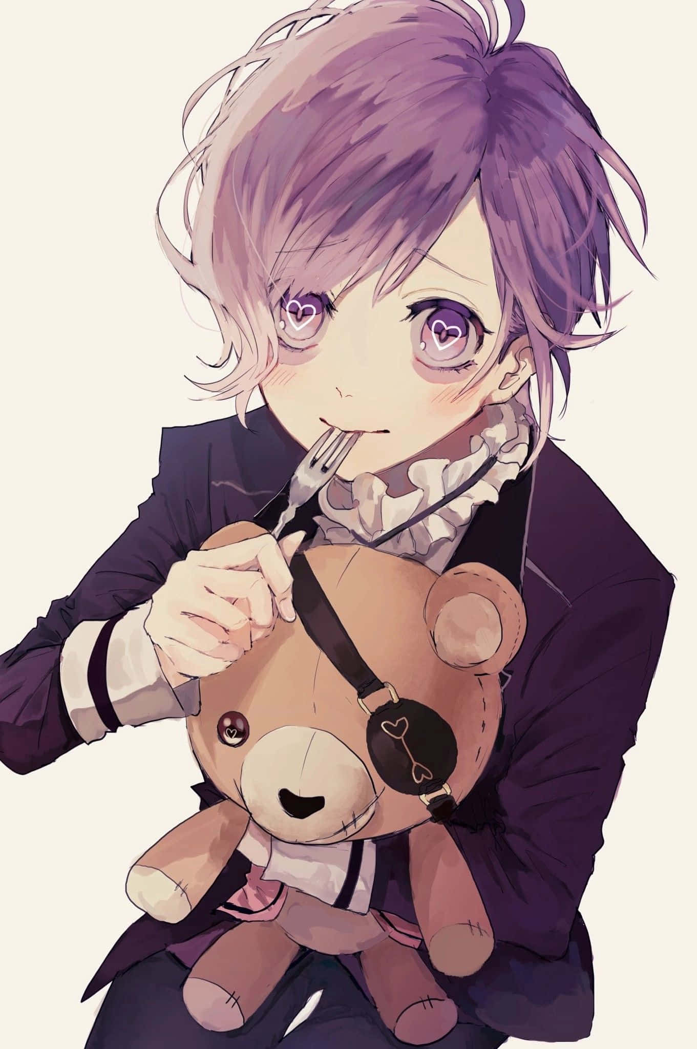 Kanato Sakamaki, purple-haired, dark suit, Full HD Phone Wallpaper