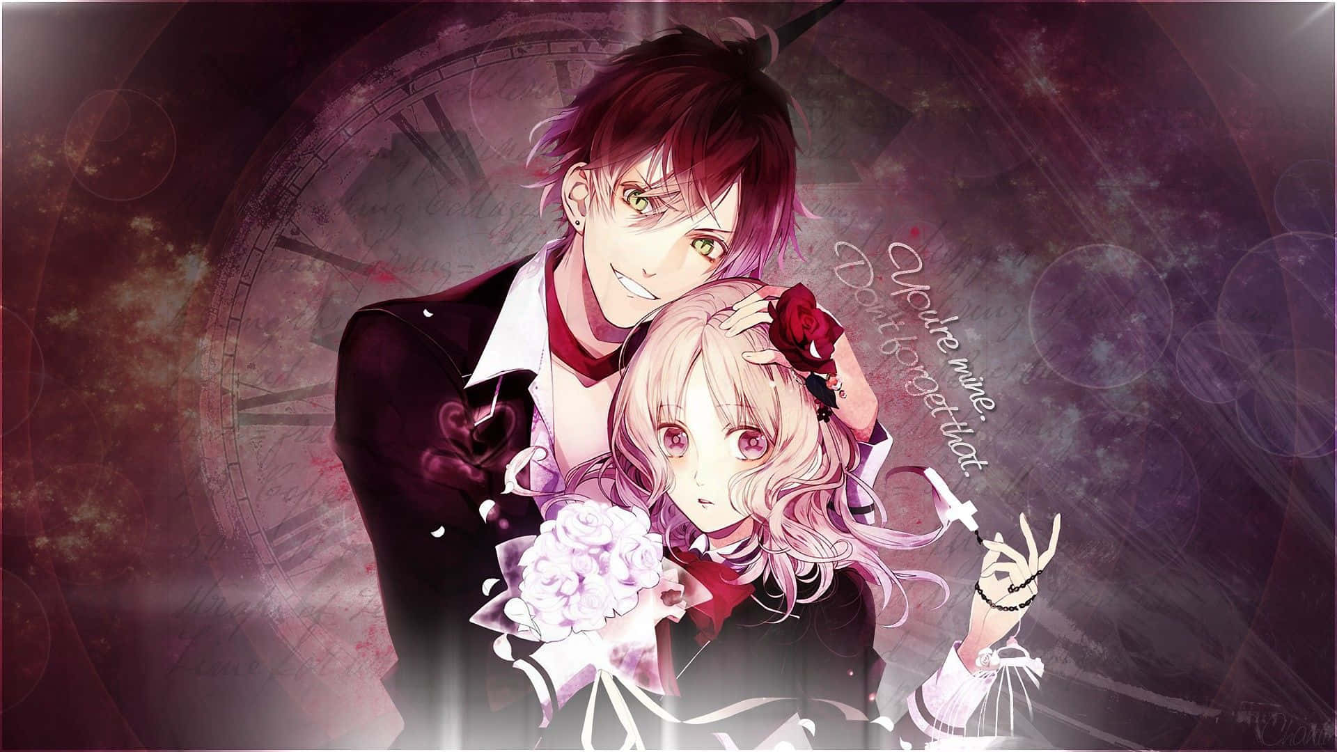 Kanato Sakamaki, teddy bear, cosmic clock, Full HD Desktop Wallpaper