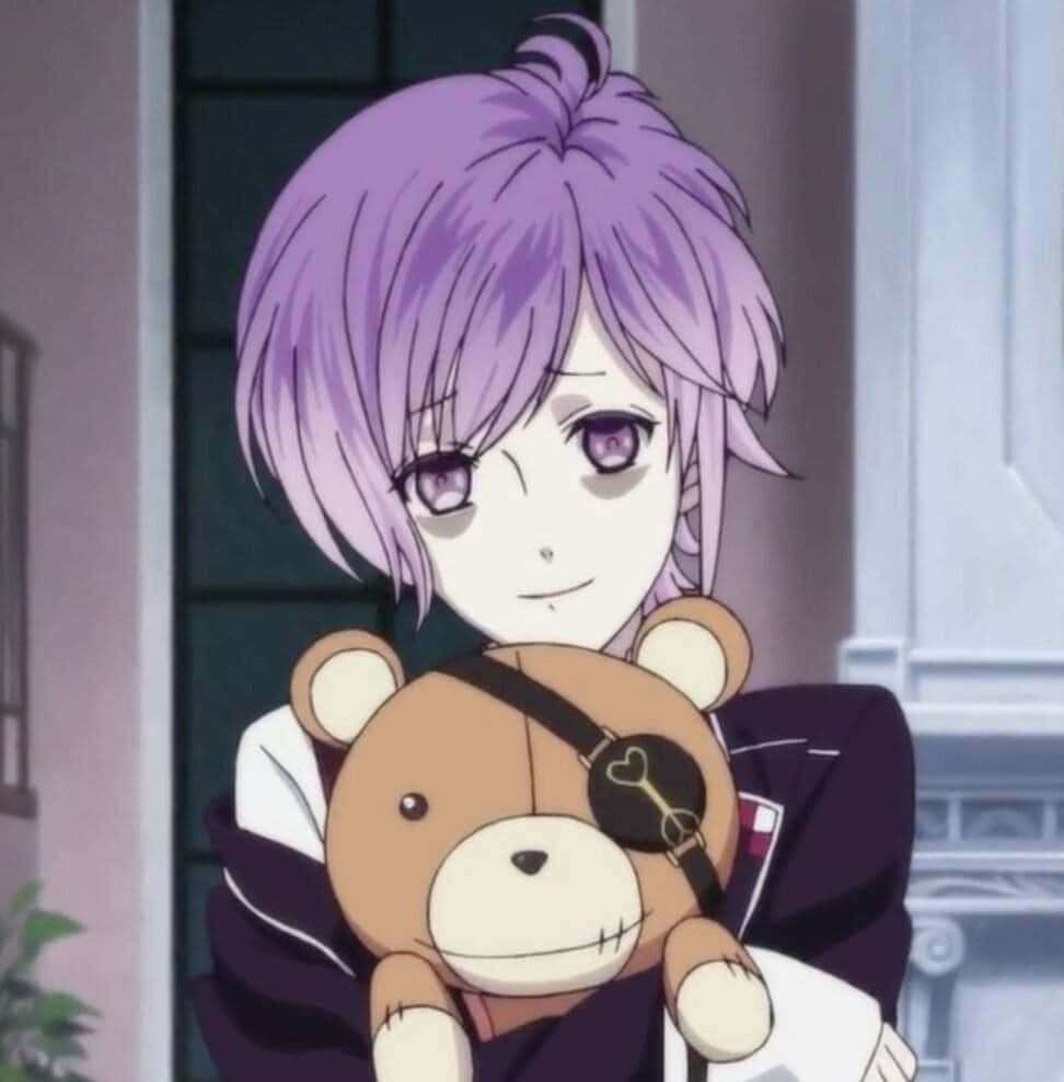 Kanato Sakamaki, purple-haired, dark uniform, SD Phone Wallpaper