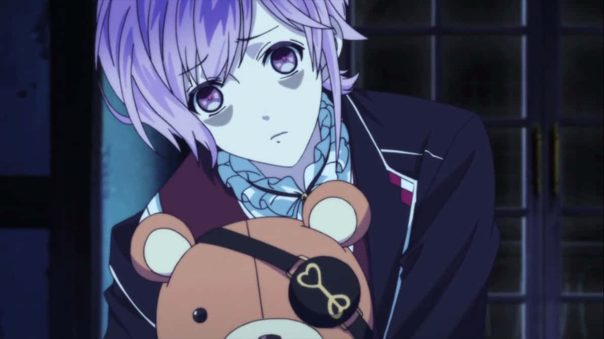 Kanato Sakamaki, purple-haired anime teen, dark school uniform, SD Desktop Wallpaper