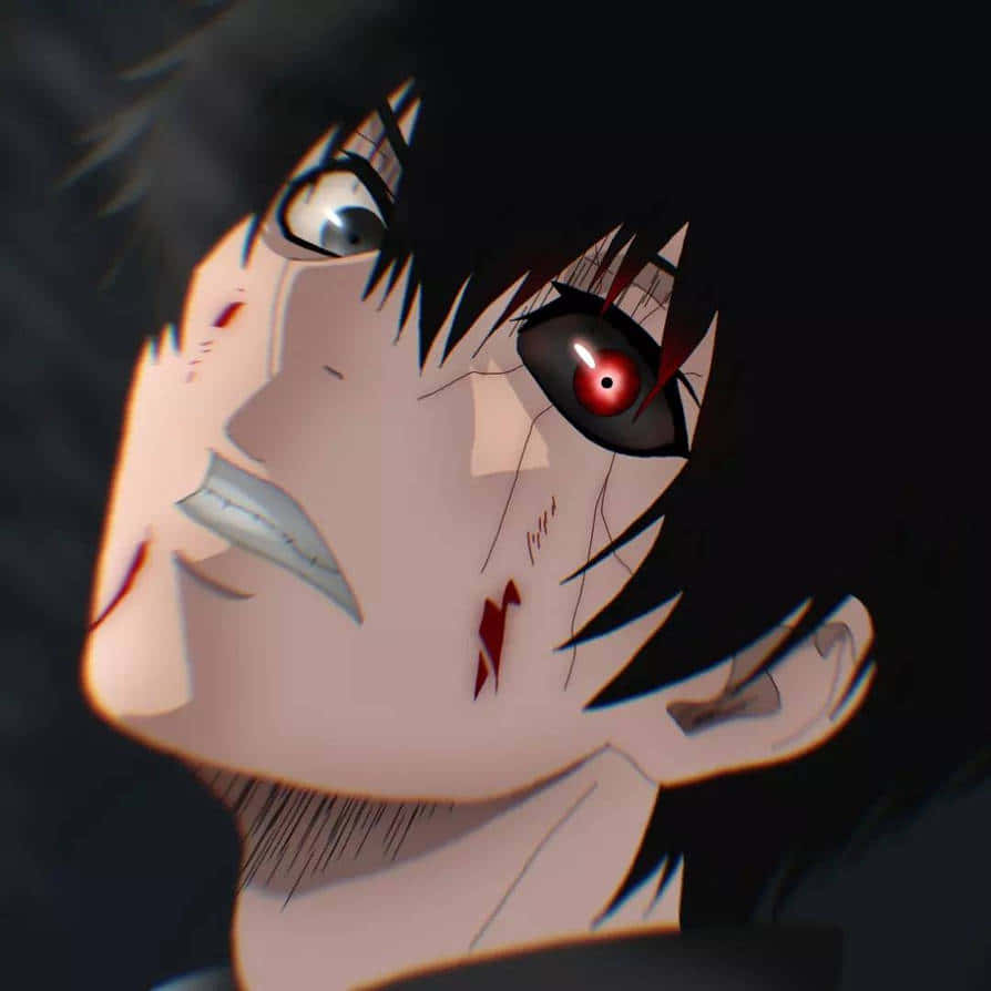 Kaneki, glowing red eye, normal eye, SD Desktop Wallpaper
