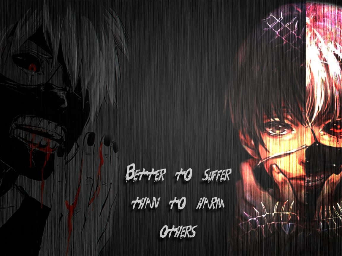 Kaneki, Anime, Sad Quote, SD Desktop Wallpaper