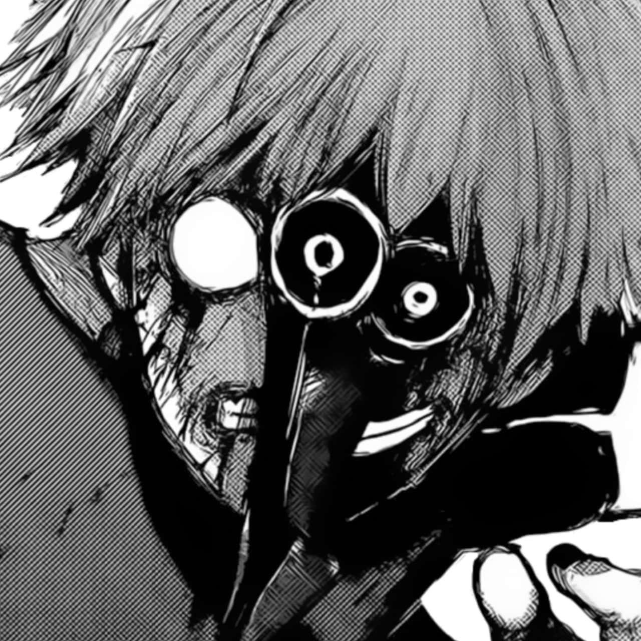 Kaneki, black and white, wild hair, HD Desktop Wallpaper
